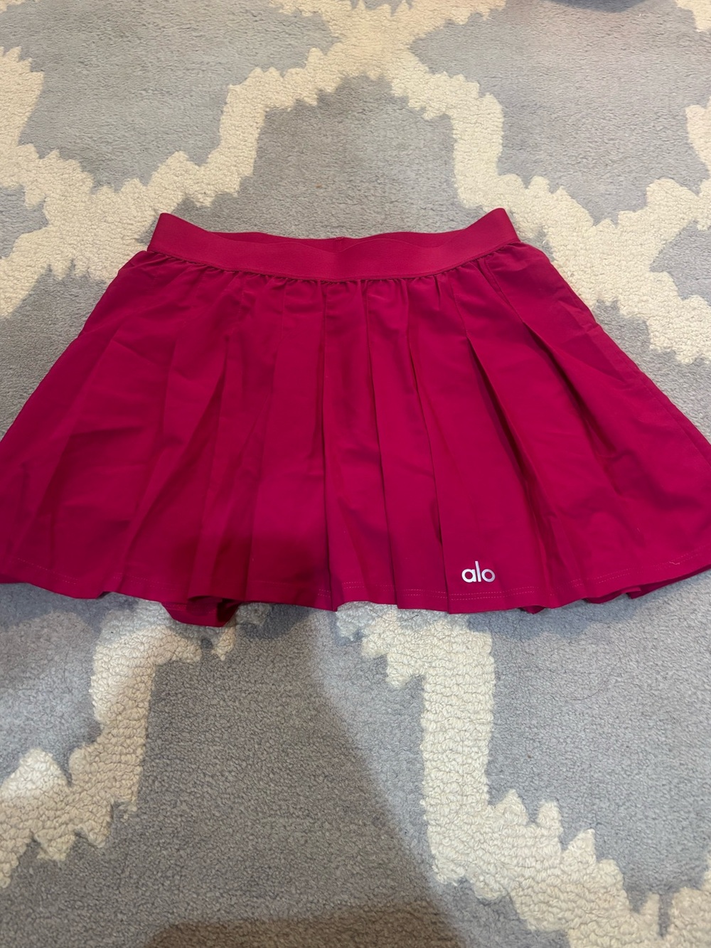 Alo Yoga Varsity Tennis Skirt Magenta Crush